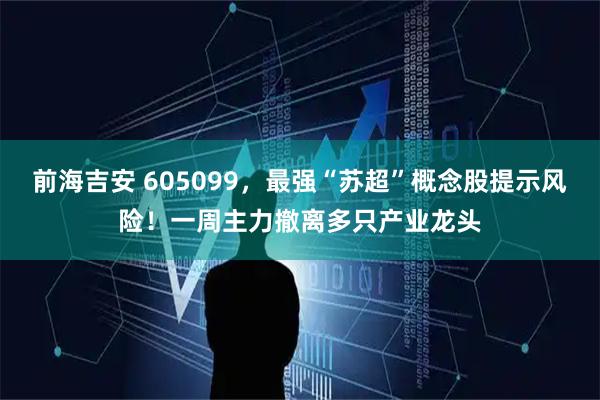 前海吉安 605099，最强“苏超”概念股提示风险！一周主力撤离多只产业龙头